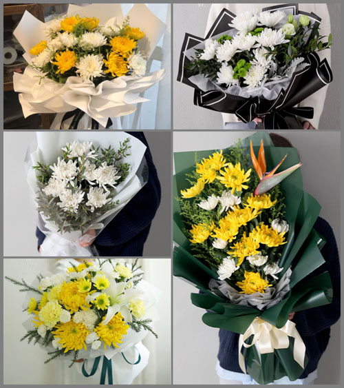 山东青岛平度市旧店镇赵家流河村白事花束代送